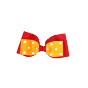 USC Trojan Cardinal and Gold Large Polka Dot Dog Bow